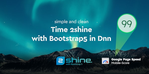 Time 2shine with Bootstrap5 and Dnn - 99 PageSpeed Mobile